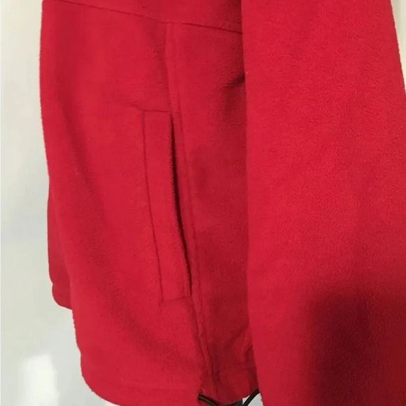 VINTAGE 90’s RED IZOD FULL ZIP FLEECE JACKET UNISEX SIZE XL - Picture 9 of 16